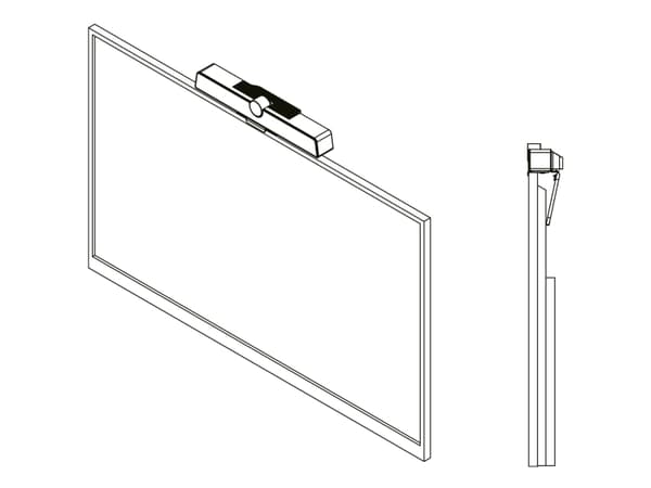 Kramer - Monteringskomponent (soundbarkonsol) - för video conference camera / sound bar - aluminium