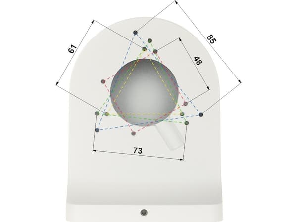 Dahua Technology PFB205W-E, Kiinnitys, Universaali, Valkoinen, Alumiini, 2 kg, 81 mm
