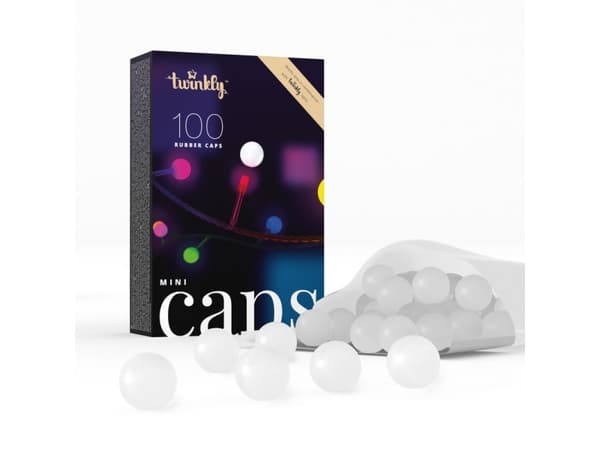 Twinkly MiniCaps, Girlang, Silikon, Multifärg, Rund, Gul, 1,5 cm
