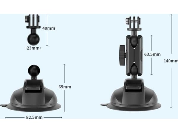 Telesin sugekopp glassfeste for Gopro Hero 11 10 9 8 / Te-suc-011