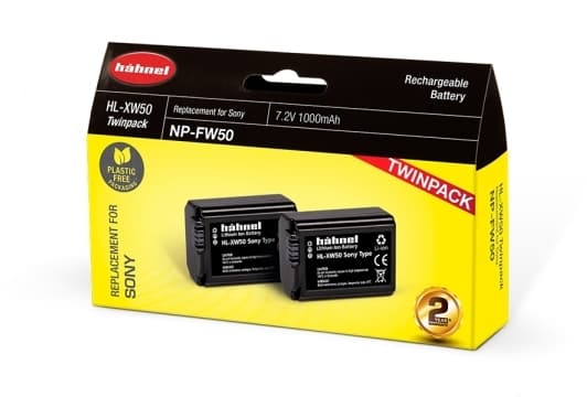 Hähnel Akku Sony HL-XW50 / NP-FW50 kaksoispakkaus