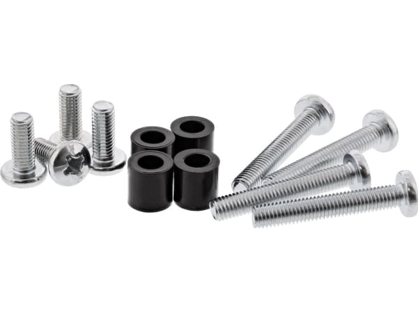 InLine 23100Y, Skruvsats, M8, Platt huvud, Gjuten aluminium, Svart, 8 styck