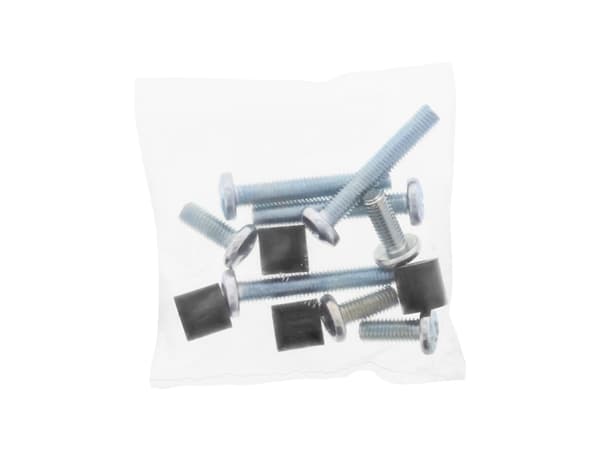 InLine 23100Y, Skruvsats, M8, Platt huvud, Gjuten aluminium, Svart, 8 styck