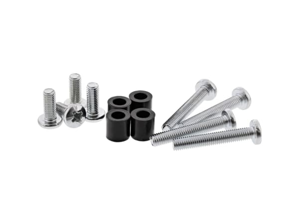 InLine 23100Y, Skruesett, M8, Flathode, Aluminium, Sort, 8 stykker