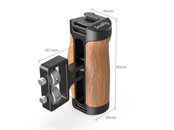 SmallRig 2913, Håndtak, Sort, Tre, Aluminium, Rosen-tre, China, 100 mm, 120 mm