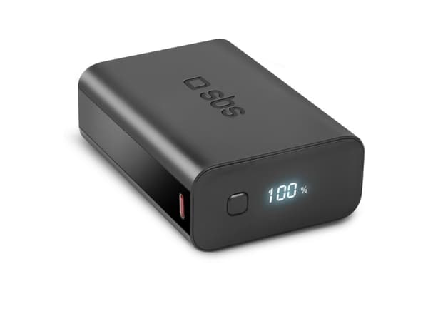 SBS TEBB20000LCDEVOPD20K, 20000 mAh, Lithium Polymer (LiPo), Sort