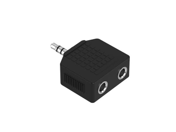 Sinox mini jack hovedtelefon splitter. Sort