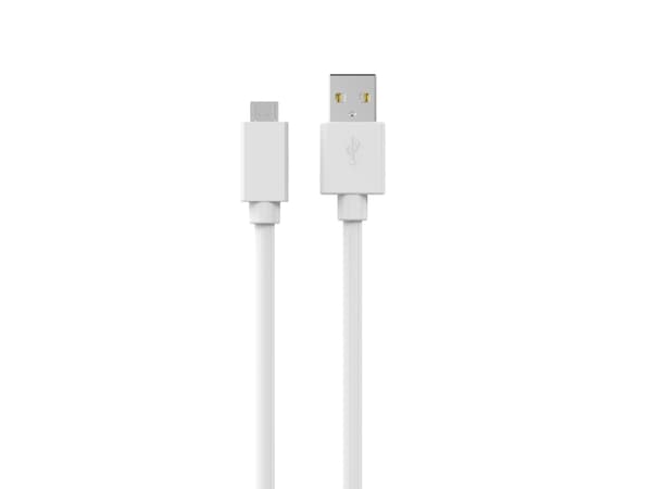 Sinox USB A till USB Micro kabel. 1m. Vit