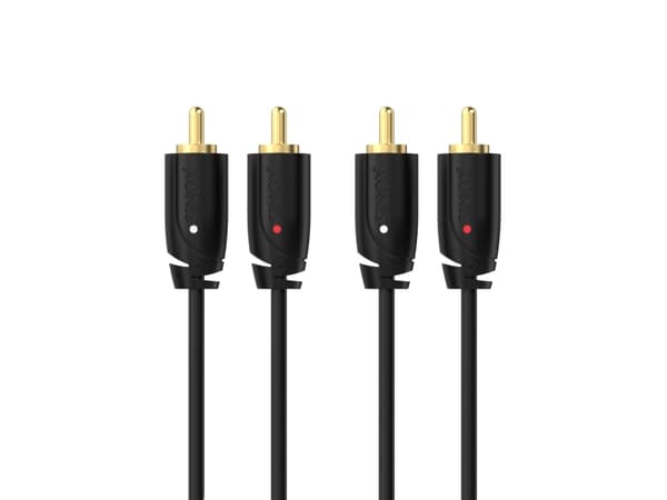 Sinox PRO Phono kabel. 1m. Sort