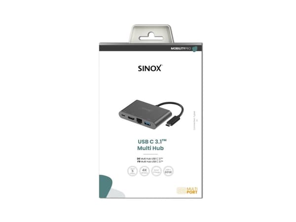 Sinox PRO USB C Hub. Aluminium