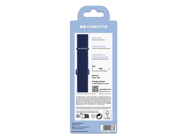 SBS nylon urrem til Apple Watch 38/40/41mm. Navy blå