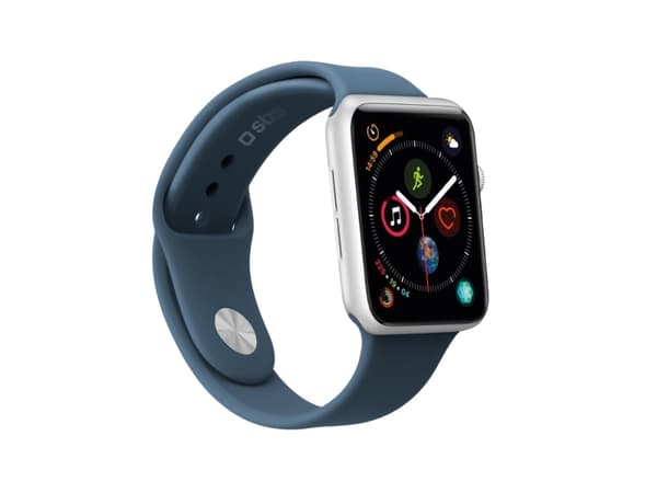 SBS silikone urrem til Apple Watch 42/44/45/49mm. Blå