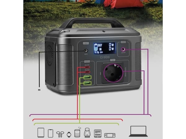 Sbs Portable 200W charging station. Sort