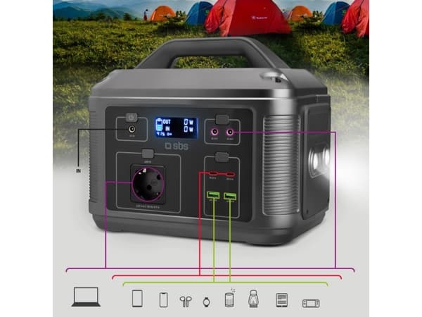 Sbs Portable 600W charging station. Sort