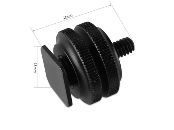 SmallRig 1631, Shoe-monteringsadapter, Sort, Aluminium, 1/4, 3/8", China, 130 mm