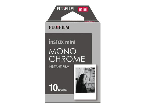 Fujifilm Instax Mini Monochrome - Svartvit film för snabbframkallning - instax mini - ISO 800 - 10 exponeringar
