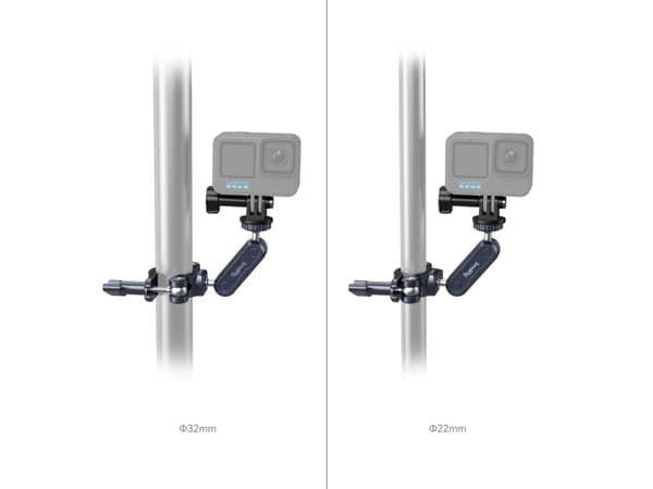 SmallRig Handlebar Clamp, Handlebar 22mm-32mm in diameter 22mm and ?31.8mm clamping distance shift, Svart, Gjuten aluminium, Silikon, Rostfritt stål,