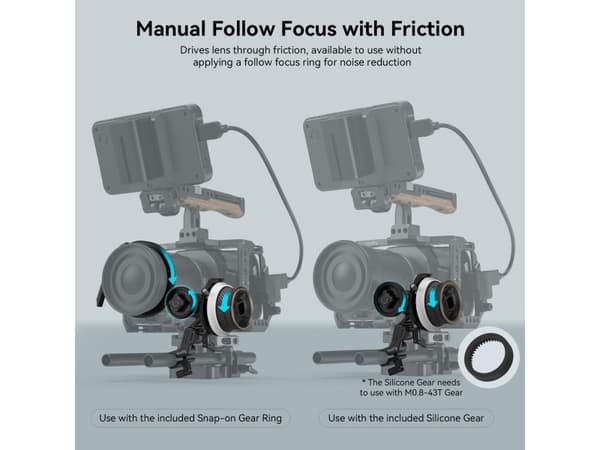 SmallRig 3010C, Follow focus kit, Black, White, Polycarbonate (PC), Silicone, Any brand, 121 mm, 77 mm
