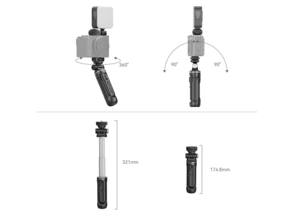 SmallRig 4258, Sony, ZV-E1 / ZV-E10 / ZV-1 / ZV-1F, Sort, ABS, Aluminium, Fiberglass, Nylon, Rustfritt stål, 10 m, USB