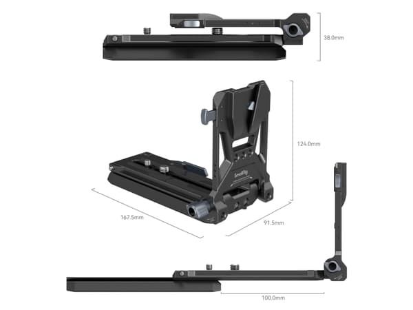 SmallRig 4323, Monteringsplade, Sort, 10 kg, 291 mm, 108 mm, 124 mm