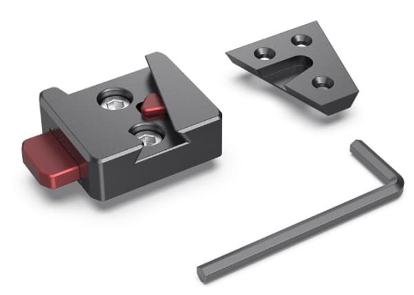 SmallRig MD2801B, Quick release mount, Black, Aluminium, 1/4-20", 1 x Female V-Dock 1 x Male V-Lock 1 x Spanner, 52 mm