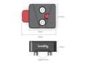 Pikkukuva 5 / 5: SmallRig MD2801B, Quick release mount, Black, Aluminium, 1/4-20", 1 x Female V-Dock 1 x Male V-Lock 1 x Spanner, 52 mm