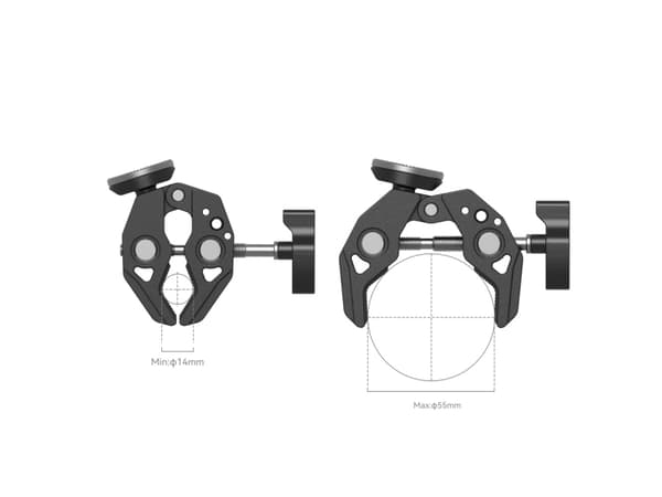 SmallRig 4249, Rosettfäste, Svart, Gjuten aluminium, 5 kg, Kina, 50 mm
