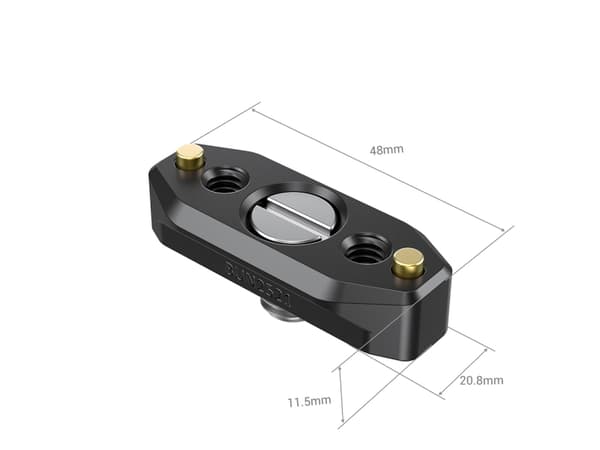SmallRig BUN2521B, Skinne, Sort, Aluminium, 3/8", 20,8 mm, 48 mm