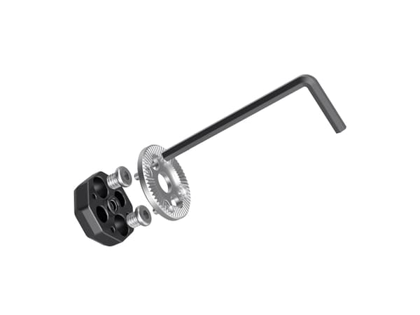 SmallRig SAP2804, Handhjulsadapter, Svart, Silver, Gjuten aluminium, 1/4-20", BMPCC 4k/6k, 31,8 mm