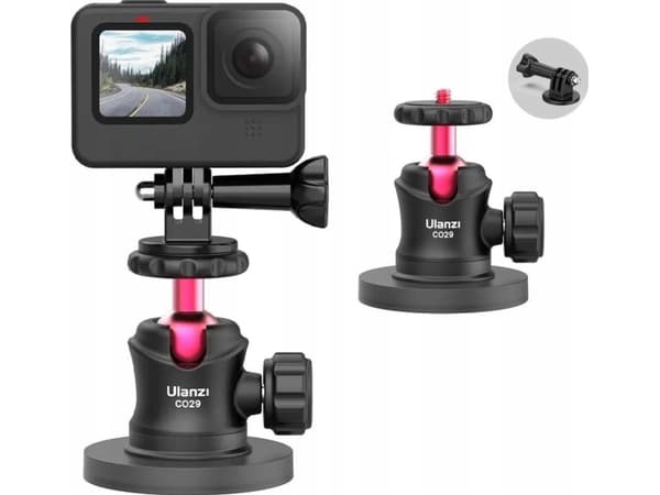 Ulanzi Magnetisk sugkoppshållare + 3d kulhuvud för Gopro Sjcam Xiaomi Dji Insta360-kamera / Ulanzi / C029