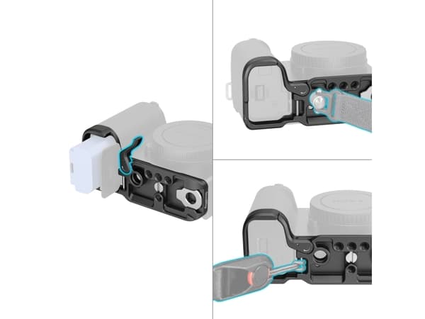 SmallRig 4950, Bunnplate/kameraplate/stenger, Sort, Aluminium, Rustfritt stål, 1/4-20", Sony ZV-E10 II, 115,1 mm