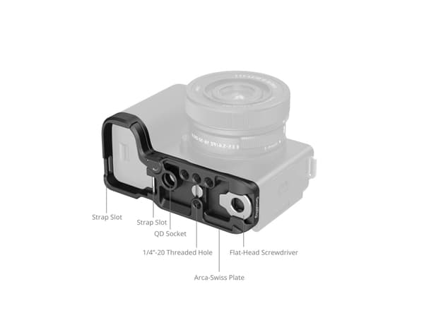 SmallRig 4950, Bunnplate/kameraplate/stenger, Sort, Aluminium, Rustfritt stål, 1/4-20", Sony ZV-E10 II, 115,1 mm