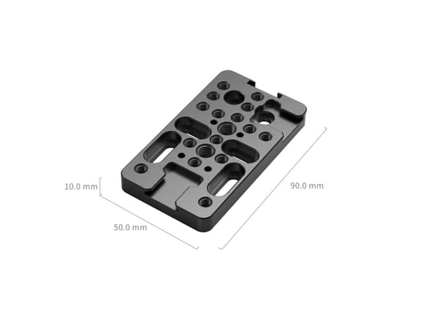 SmallRig 4887, Cheese plate, Black, Aluminium, 1/4-20, 3/8-16", 90 mm, 50 mm