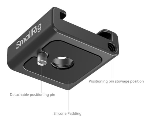 SmallRig 5032, Blixtskofäste, Svart, Gjuten aluminium, Silikon, 1/4-20", Cold Shoe Mount Support x 2, 1/4"-20 Screw x 2, Allen Wrench x 2, 25 mm