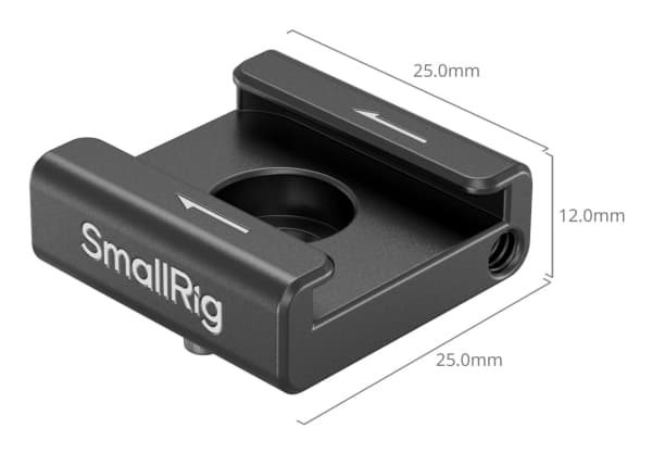 SmallRig 5032, Blixtskofäste, Svart, Gjuten aluminium, Silikon, 1/4-20", Cold Shoe Mount Support x 2, 1/4"-20 Screw x 2, Allen Wrench x 2, 25 mm