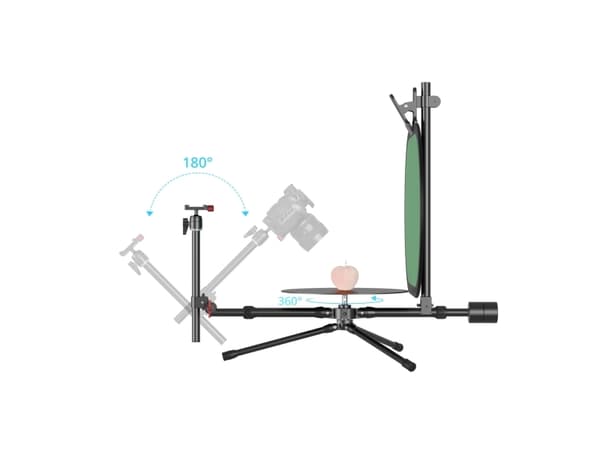 SmallRig 4807, Fotografi platespiller, Sort, Acrylonitrilbutadienstyren, Aluminium, Jern, 5 kg, 1/4-20, 3/8-16", 360°