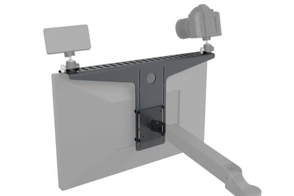Heckler Design Camera Shelf, Skjermmontering, Sort, Aluminium, 1/4-20", USA, 1/4”-20 mounting screws M4 mounting screws Mounting spacers
