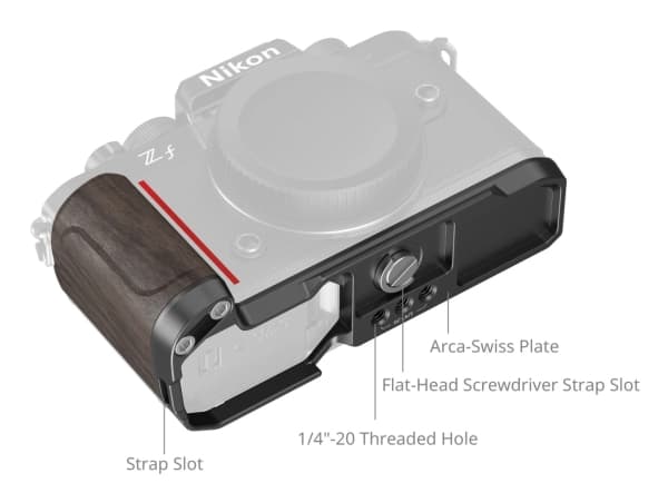SmallRig 4801, Digitalkamera, håndgrep, Nikon, Nikon Z f 4801, Sort, Tre, Aluminium, Tre, 149,8 mm