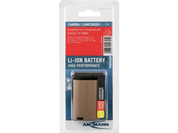 ANSMANN ladattava akkukamera A-Can LPE6 NH Canon EOS