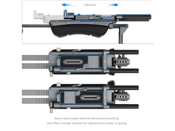 SmallRig SR007 Pro, Akrylonitril-butadien-styren (ABS), Aluminium, Skum, Polykarbonat (PC), Polyuretan (PU), Silikon,..., Sort, 416,5 mm, 416,5 mm, 2