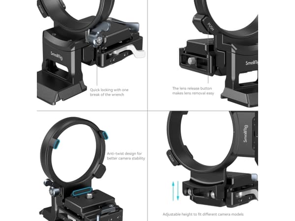 SmallRig 4244, Asennuslevy, Musta, Alumiini, Ruostumaton teräs, 1/4-20, 3/8-16", M4, Sony Alpha 7 III / Alpha 7 IV / Alpha 7R III / Alpha 7R IV / Alp