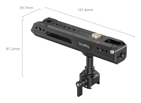 SmallRig 4152, Övre handtag, Svart, Gjuten aluminium, Silikon, 15 kg, 1/4-20, 3/8-16", 360°