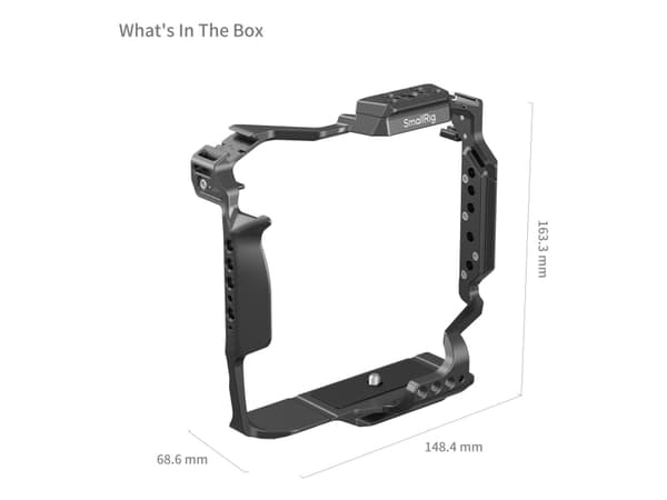 SmallRig 5147, 148,4 mm, 68,6 mm, 163,3 mm, 190 g, 184 mm, 180 mm