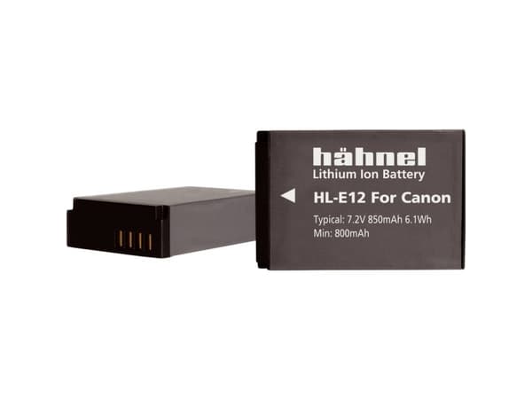 Hahnel HL-E12, 800 mAh, 7,2 V, litium-ion (Li-Ion)