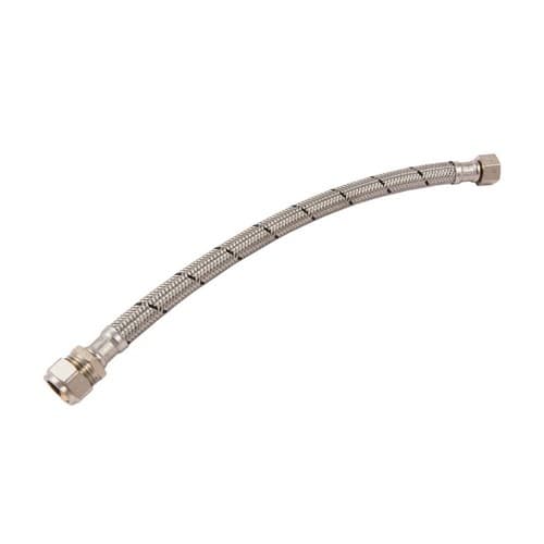 Securplumb Flexi Tap Connectors (Pack of 2) Silver 12mm x 300mm x 15mm
