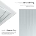 Miniatyrbild 3 av 11: 10 kanalplastskivor Shiny av polykarbonat, kapningsbara - 121 x 60,5 x 0,38 cm