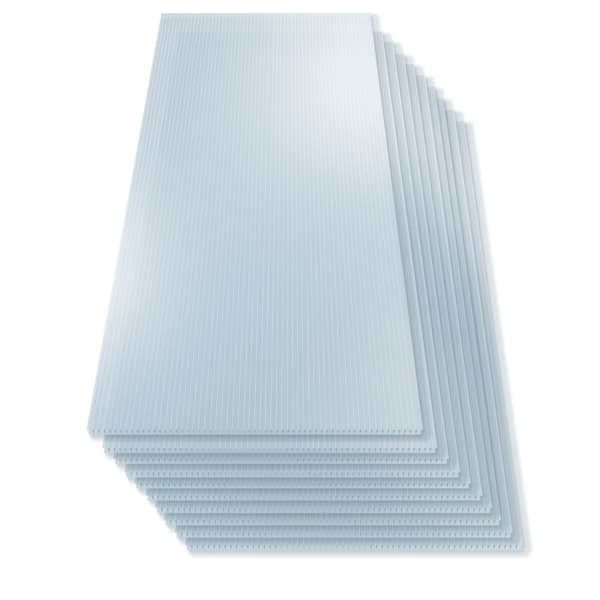 10 polycarbonat termoplader, kan skæres - 121 x 60,5 x 0,4 cm