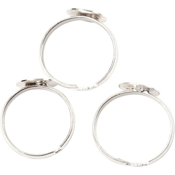 Fingerring - Försilvrad - 15 st