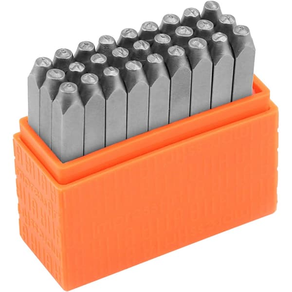 Prägelstämplar - 3 mm - Stora bokstäver Raka - 27 st