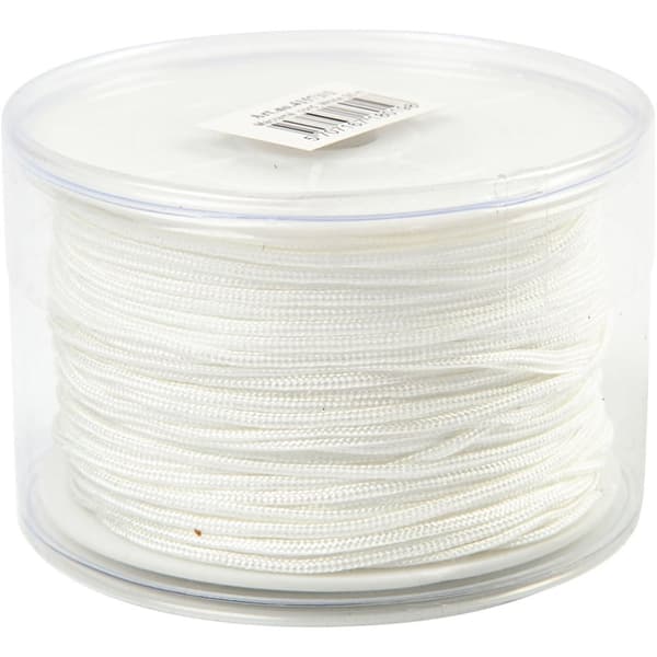 Knytsnöre 2 mm - Vit - 50 meter